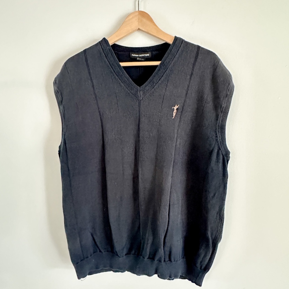 Vintage Fairway Outfitters Knitted Vest | Mens Golf Vest | XL